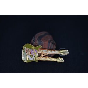 Hard Rock Cafe Pin San Francisco Golden Gate Bridge Cable Car Double Neck Guitar
